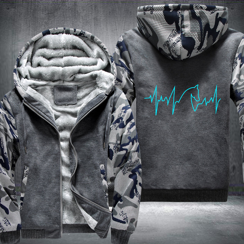 Heart rate horse Fleece Hoodies Jacket