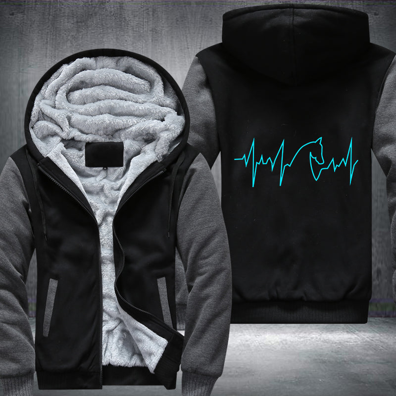 Heart rate horse Fleece Hoodies Jacket
