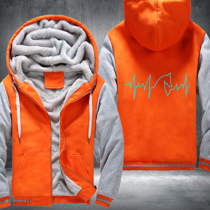 Heart rate horse Fleece Hoodies Jacket