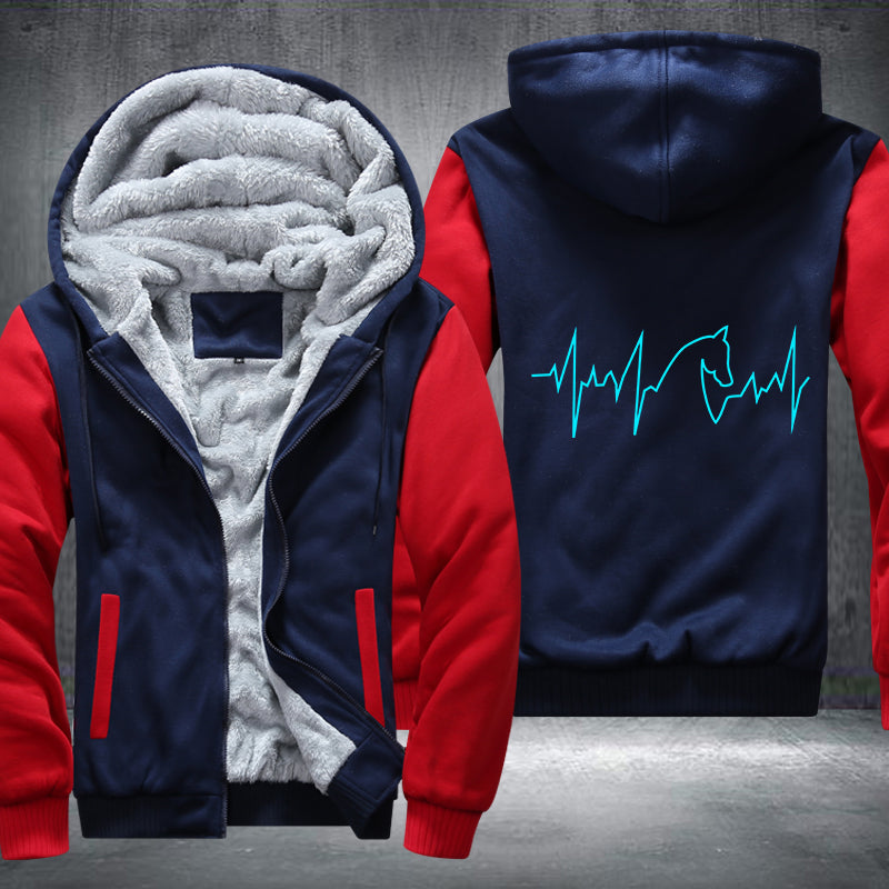 Heart rate horse Fleece Hoodies Jacket