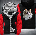 Domestic long-haired cat Fleece Hoodies Jacket