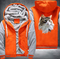 Domestic long-haired cat Fleece Hoodies Jacket