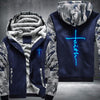 Faith Cross Christian Luminous Fleece Hoodies Jacket