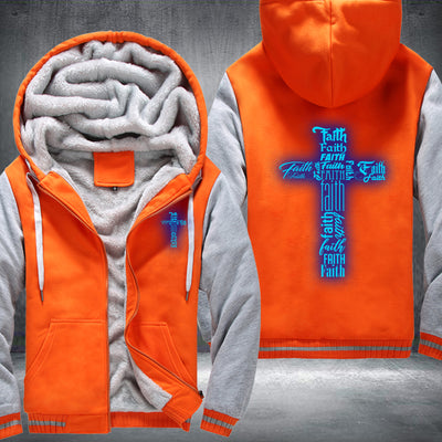 Faith Cross Luminous Fleece Hoodies Jacket