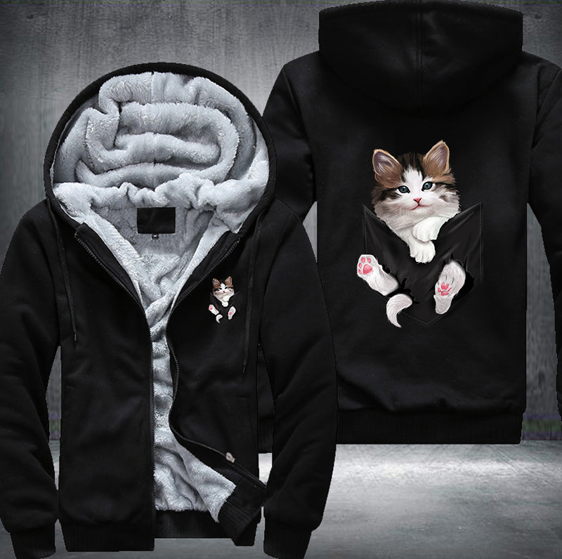 Relax Cute Cat Fleece Hoodies Jacket