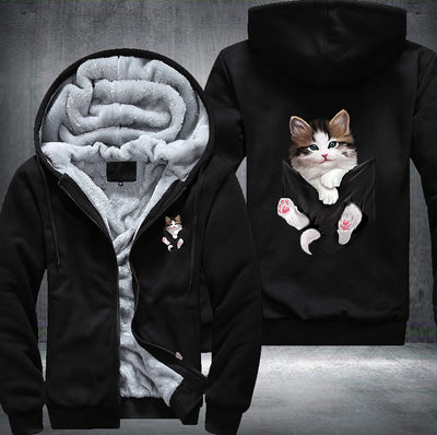 Relax Cute Cat Fleece Hoodies Jacket