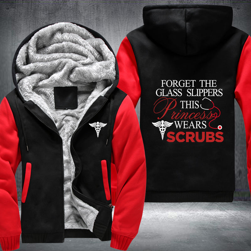 Nurse forget the glass slipper this princess wears scrubs Fleece Hoodies Jacket