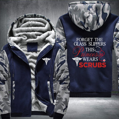 Nurse forget the glass slipper this princess wears scrubs Fleece Hoodies Jacket