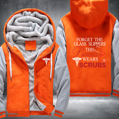 Nurse forget the glass slipper this princess wears scrubs Fleece Hoodies Jacket