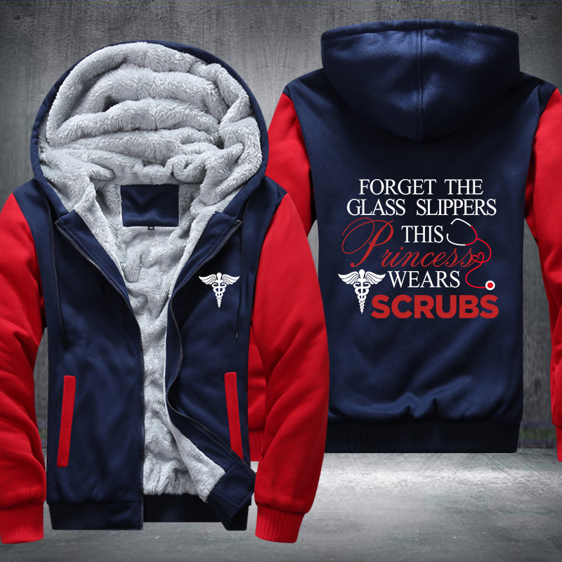 Nurse forget the glass slipper this princess wears scrubs Fleece Hoodies Jacket