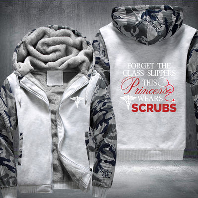 Nurse forget the glass slipper this princess wears scrubs Fleece Hoodies Jacket
