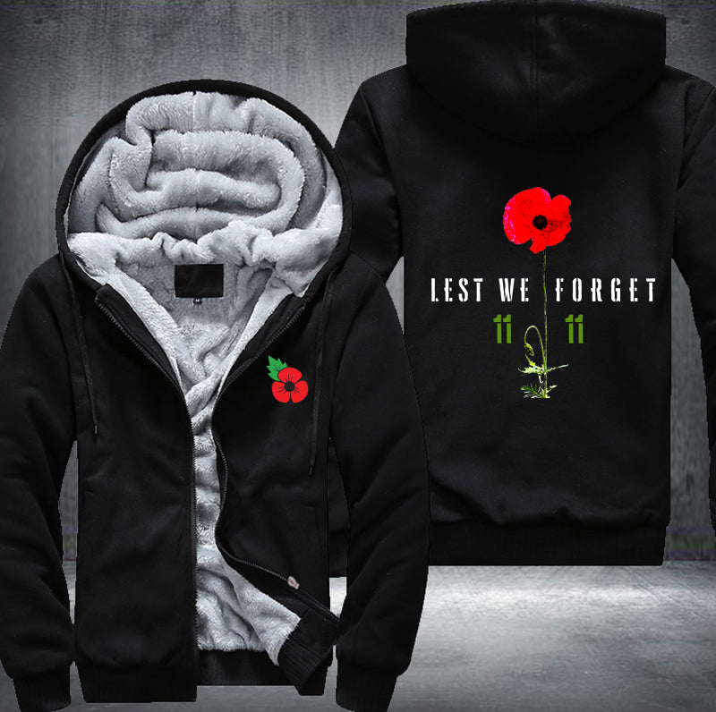 LEST WE FORGET 11 11 Fleece Hoodies Jacket