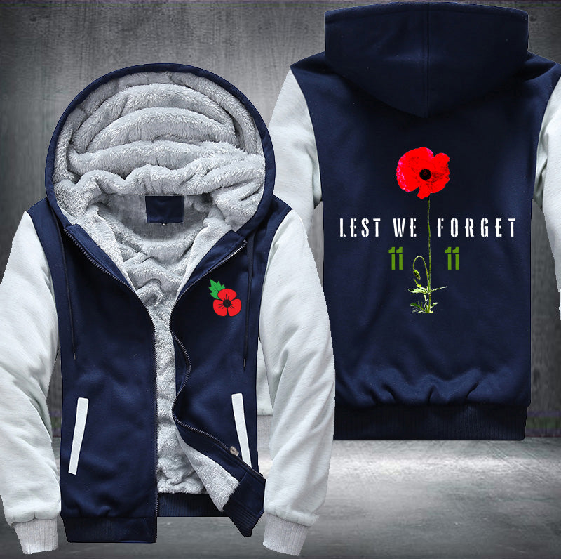 LEST WE FORGET 11 11 Fleece Hoodies Jacket