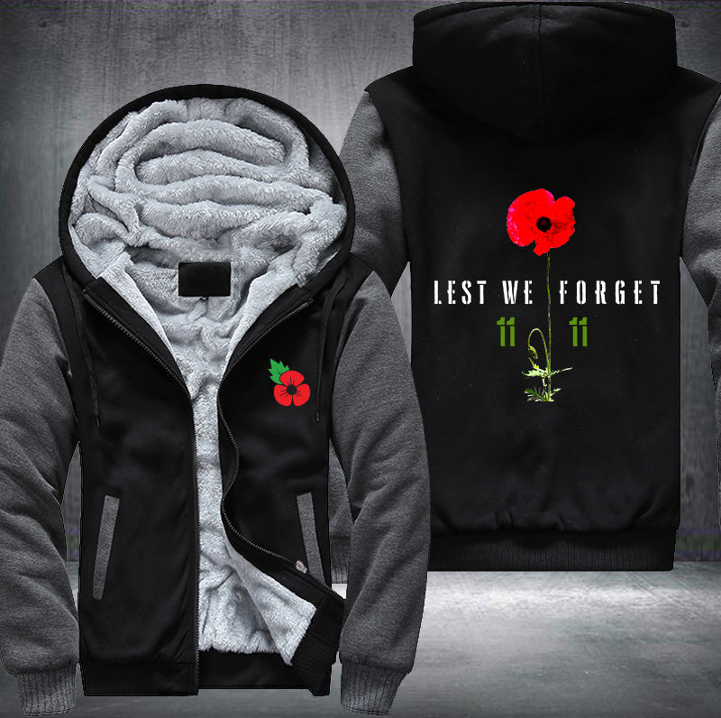 LEST WE FORGET 11 11 Fleece Hoodies Jacket