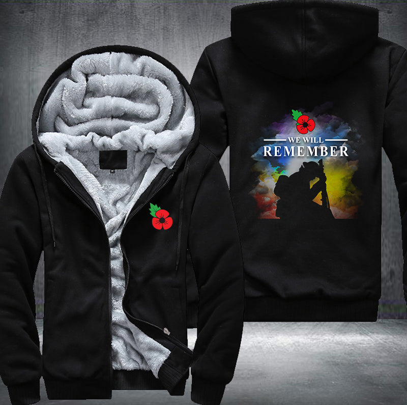 WE WILL REMEMBER Fleece Hoodies Jacket