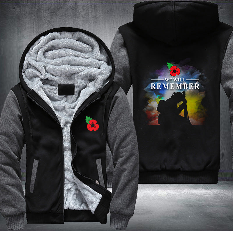 WE WILL REMEMBER Fleece Hoodies Jacket