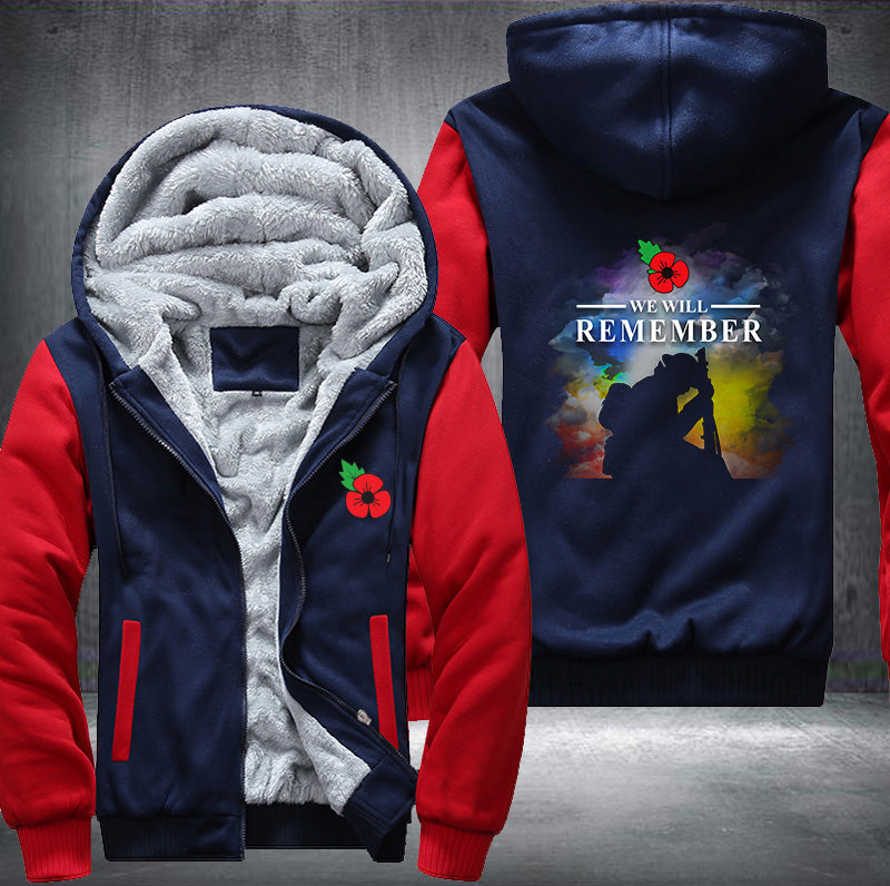 WE WILL REMEMBER Fleece Hoodies Jacket