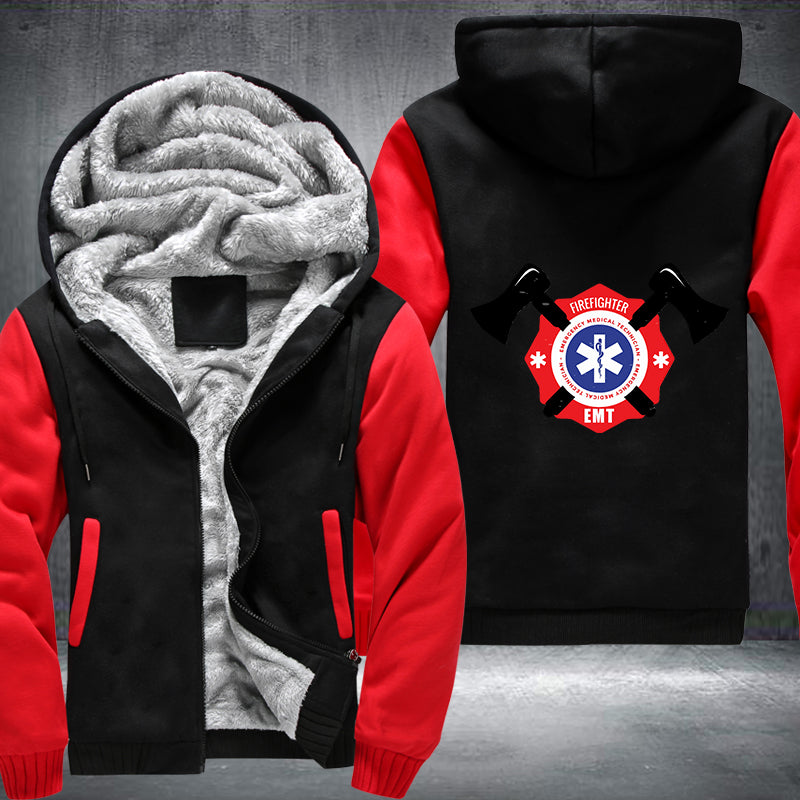 Firefighter EMT Fleece Hoodies Jacket