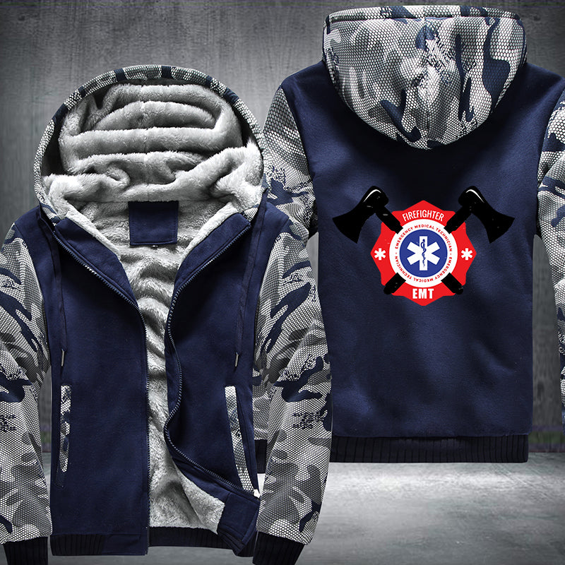 Firefighter EMT Fleece Hoodies Jacket