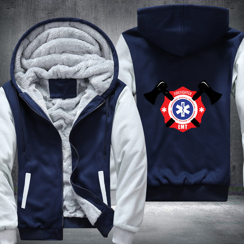 Firefighter EMT Fleece Hoodies Jacket