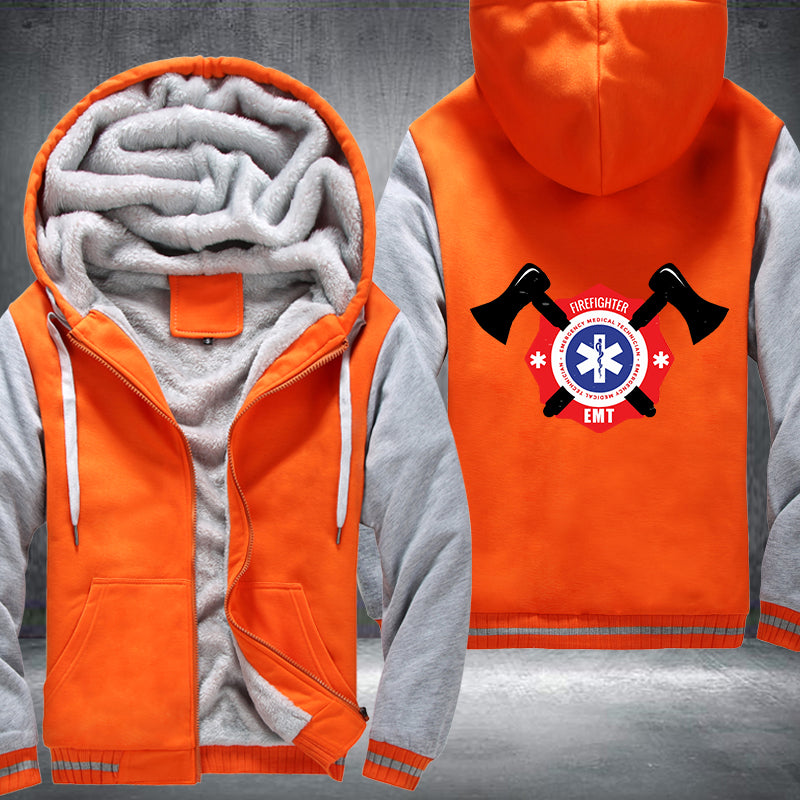 Firefighter EMT Fleece Hoodies Jacket