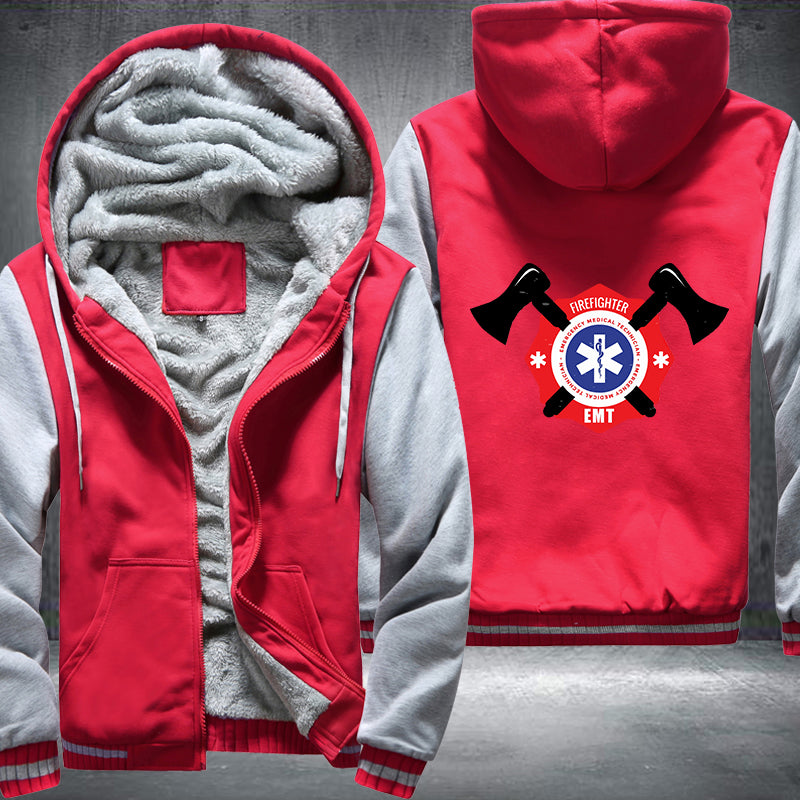 Firefighter EMT Fleece Hoodies Jacket