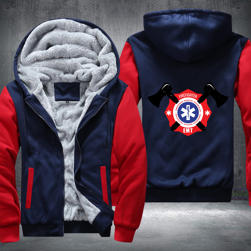 Firefighter EMT Fleece Hoodies Jacket