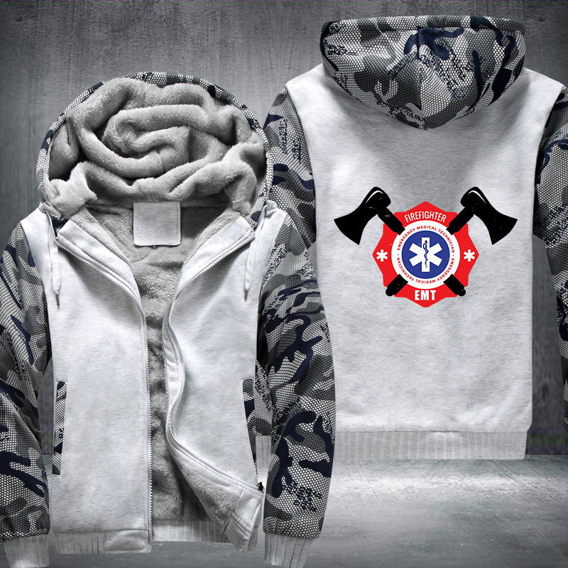 Firefighter EMT Fleece Hoodies Jacket