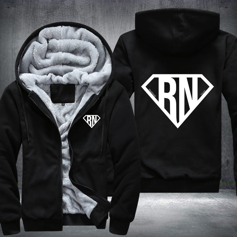 Super RN Registered Nurse Fleece Hoodies Jacket