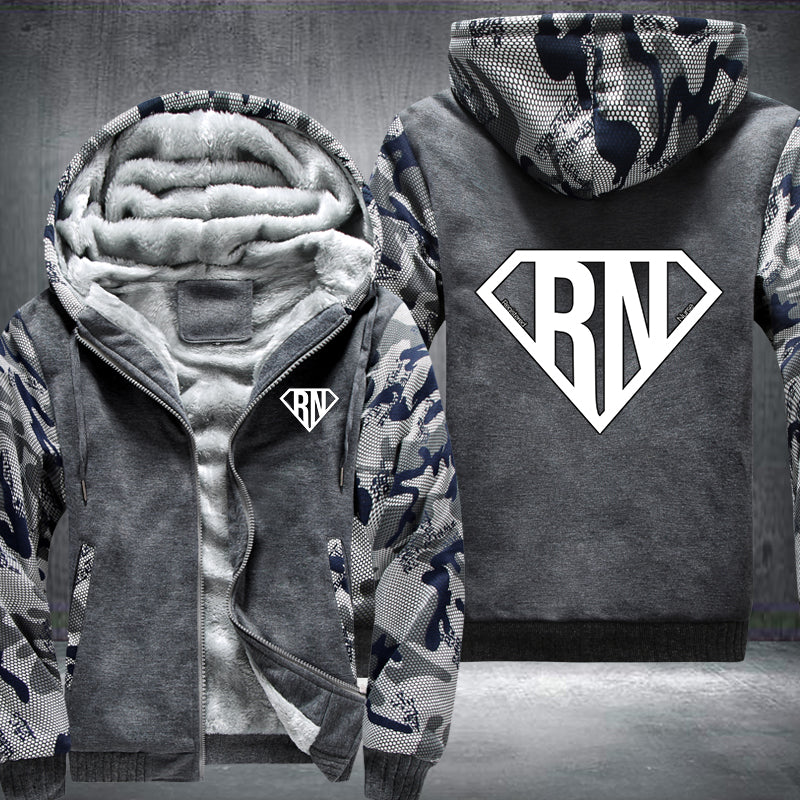 Super RN Registered Nurse Fleece Hoodies Jacket