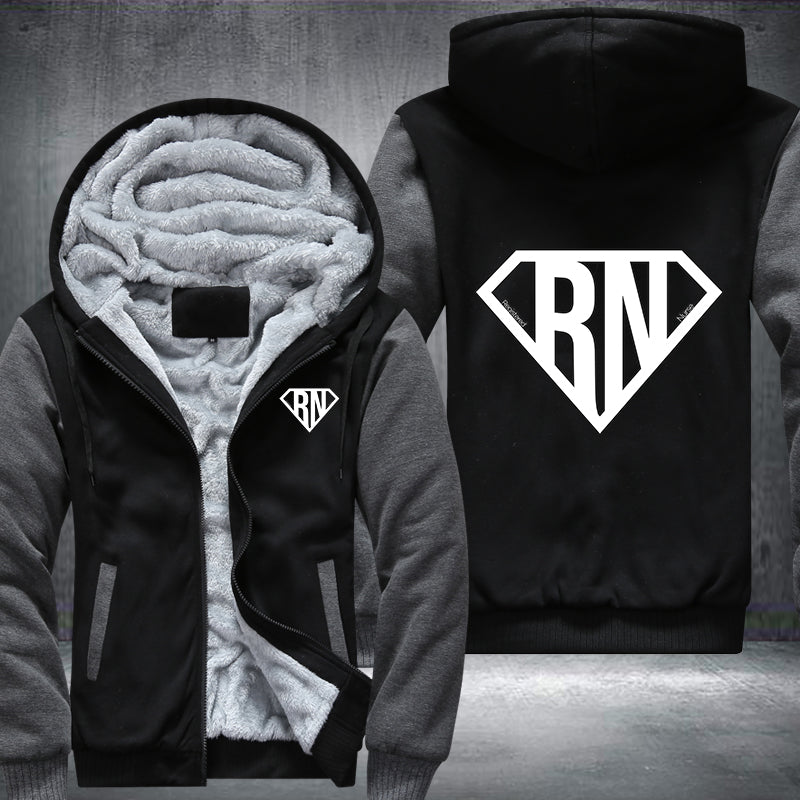 Super RN Registered Nurse Fleece Hoodies Jacket