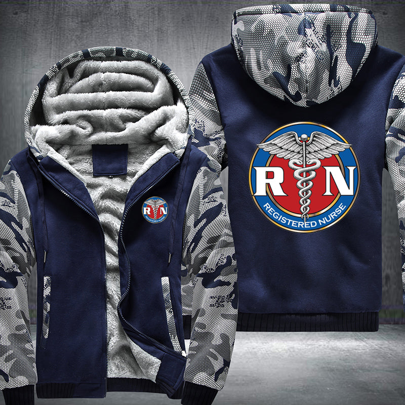Design circle RN Registered Nurse Fleece Hoodies Jacket