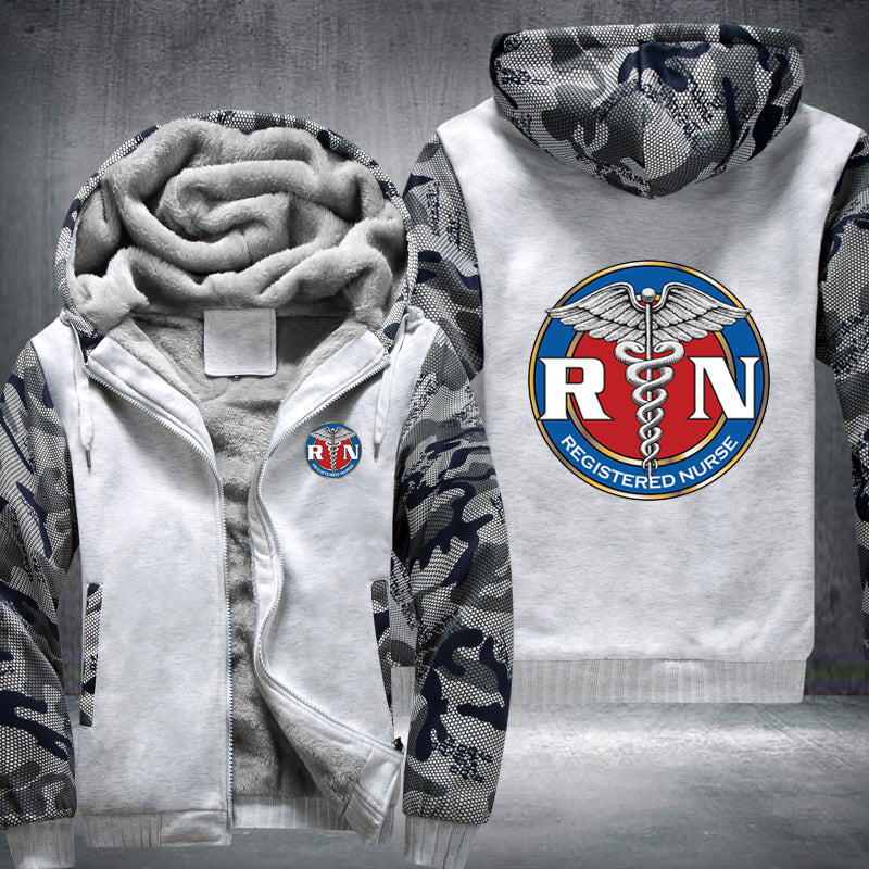 Design circle RN Registered Nurse Fleece Hoodies Jacket