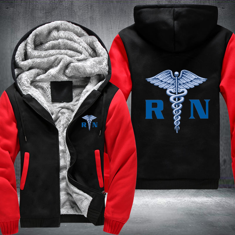 Blue design RN Registered Nurse Fleece Hoodies Jacket