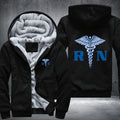 Blue design RN Registered Nurse Fleece Hoodies Jacket