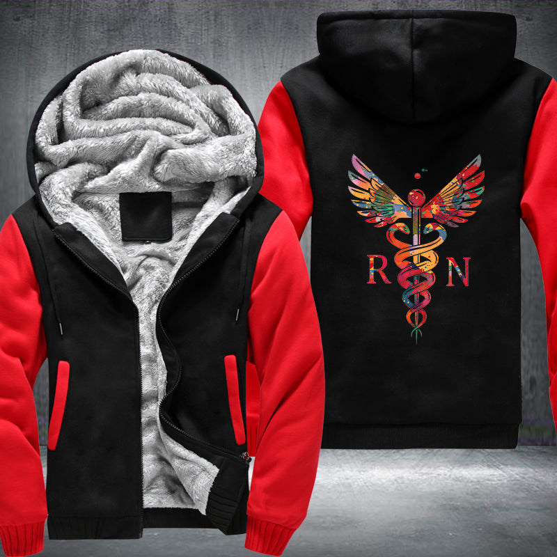 Colorful color RN Registered Nurse Fleece Hoodies Jacket