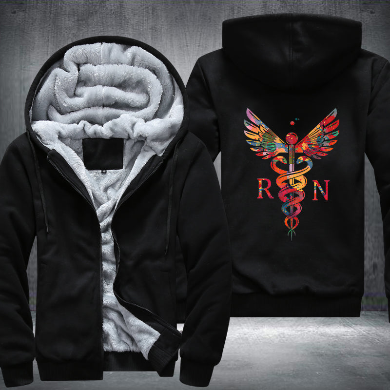 Colorful color RN Registered Nurse Fleece Hoodies Jacket