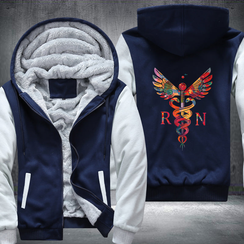 Colorful color RN Registered Nurse Fleece Hoodies Jacket