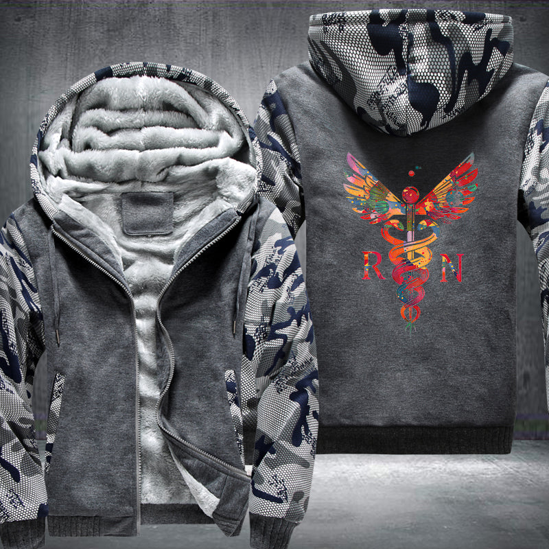 Colorful color RN Registered Nurse Fleece Hoodies Jacket