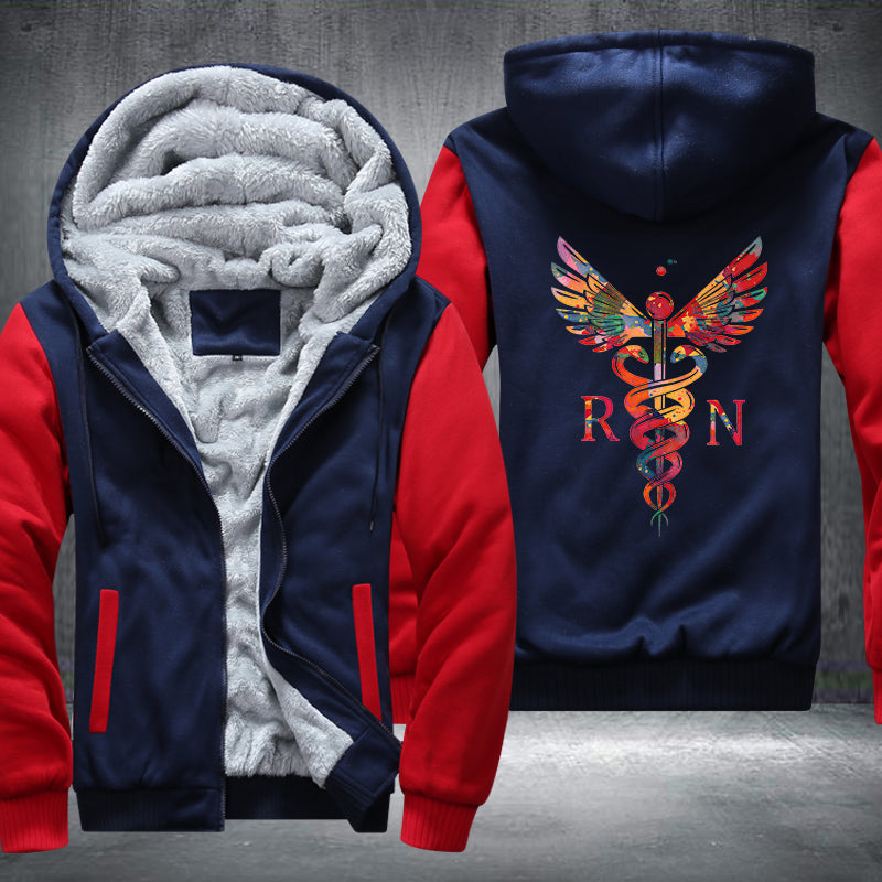 Colorful color RN Registered Nurse Fleece Hoodies Jacket
