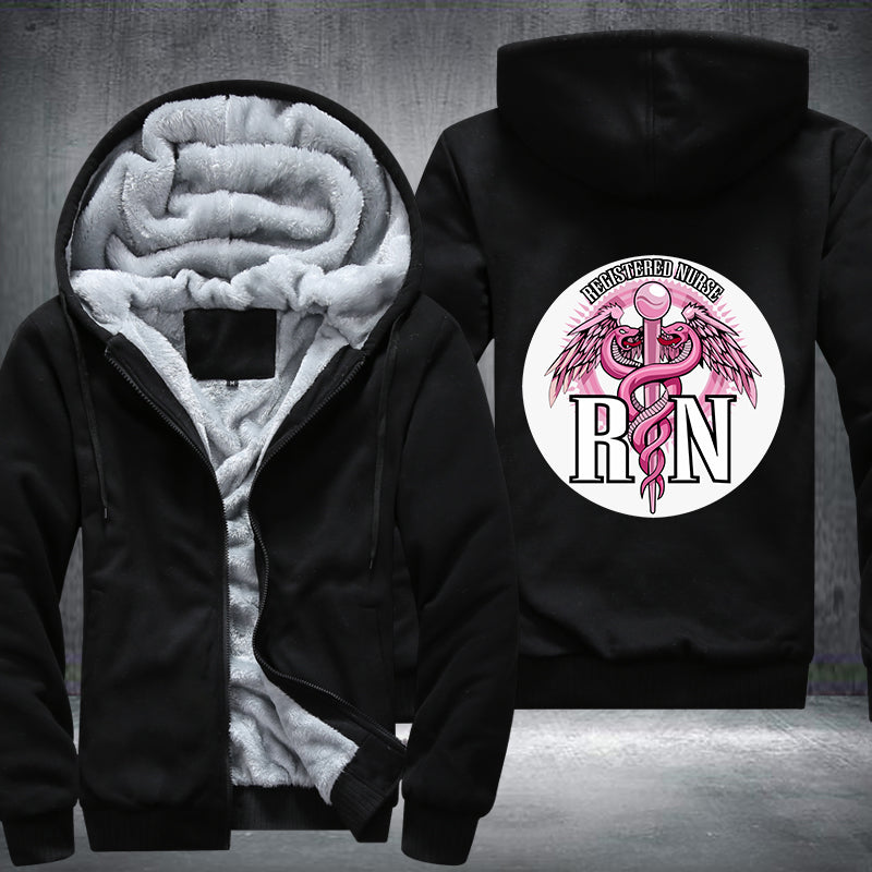 RN Registered Nurse Printing Fleece Hoodies Jacket