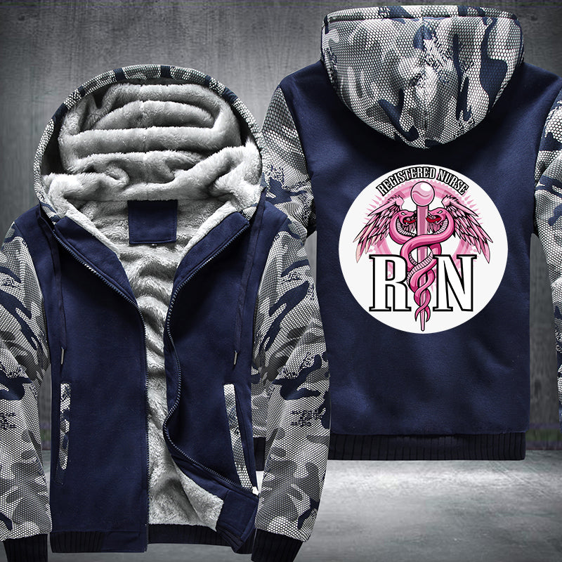 RN Registered Nurse Printing Fleece Hoodies Jacket