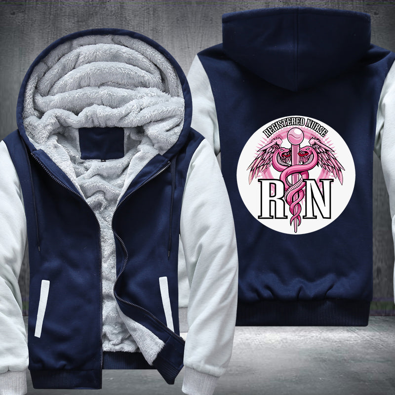 RN Registered Nurse Printing Fleece Hoodies Jacket