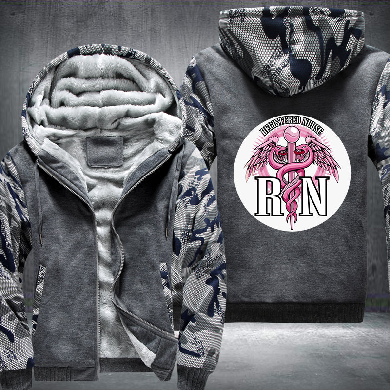 RN Registered Nurse Printing Fleece Hoodies Jacket