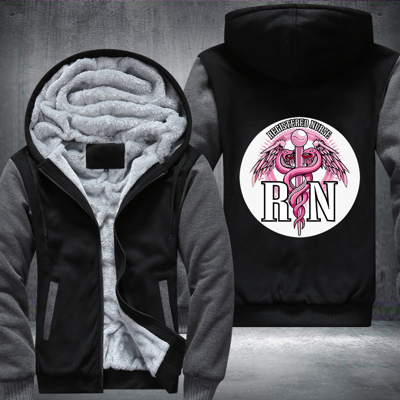 RN Registered Nurse Printing Fleece Hoodies Jacket