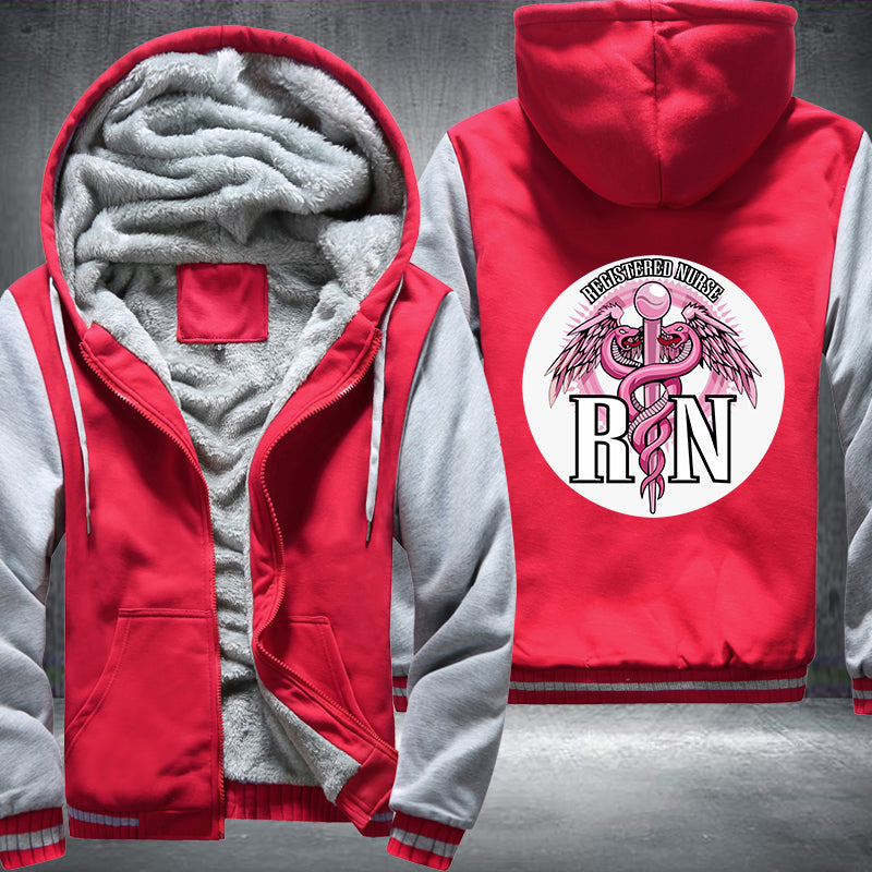RN Registered Nurse Printing Fleece Hoodies Jacket