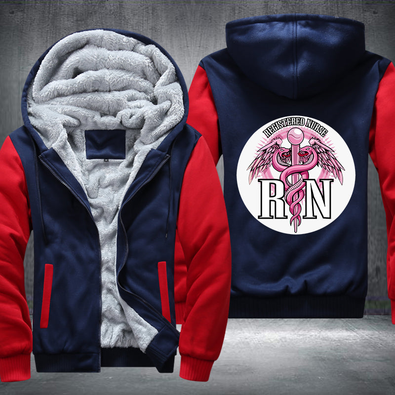 RN Registered Nurse Printing Fleece Hoodies Jacket