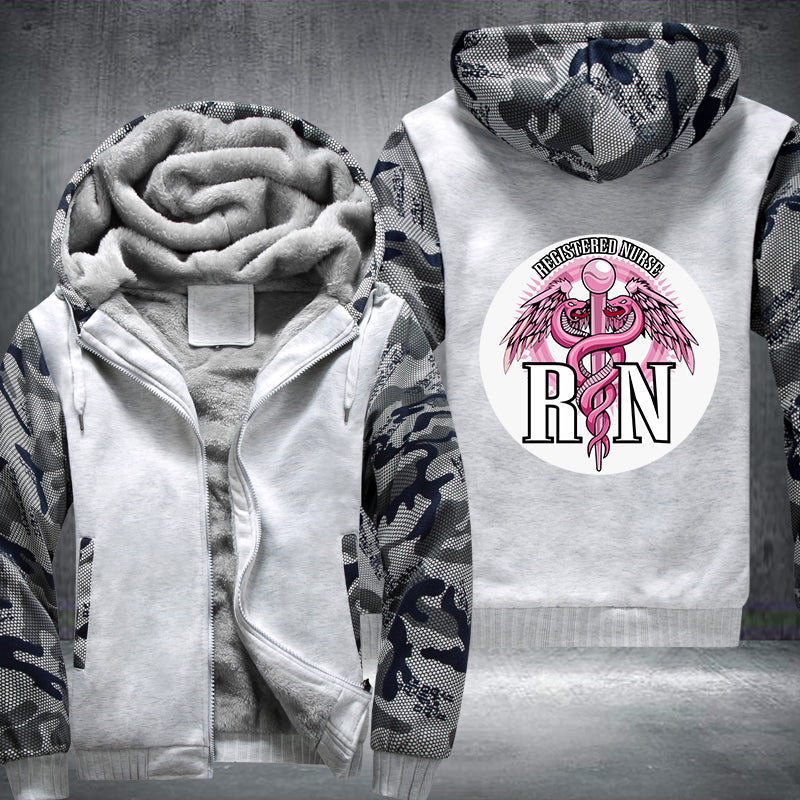 RN Registered Nurse Printing Fleece Hoodies Jacket