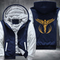 gold caduceus medical symbol Printing Fleece Hoodies Jacket