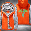 Green blue caduceus medical symbol Printing Fleece Hoodies Jacket
